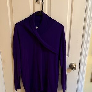 Elegant Purple Women's Sweater and skirt